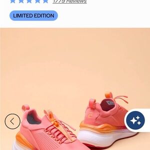 Vibrant Pink and Orange Women's Sneakers